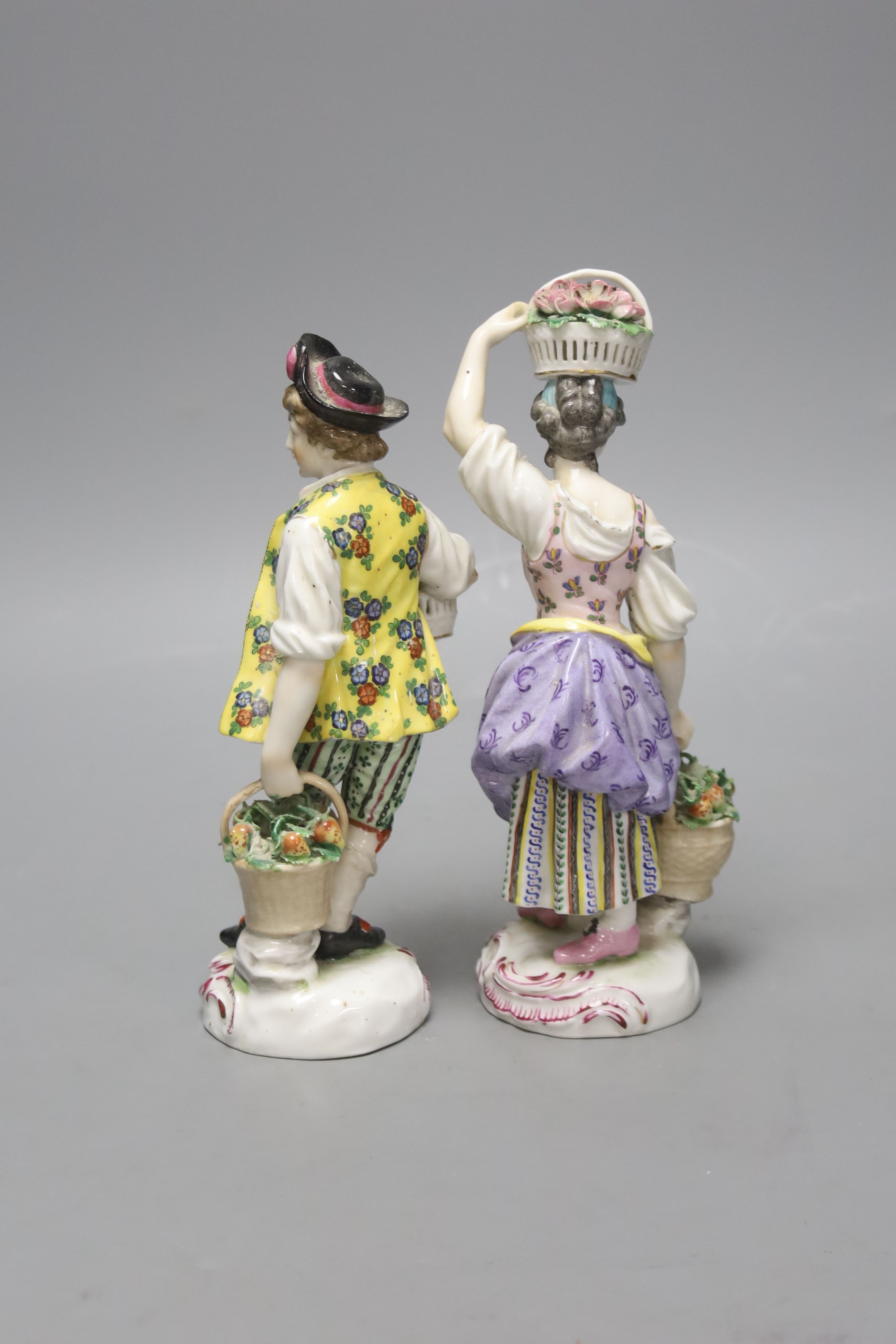 A pair of Continental porcelain figures, early 20th century, height 24cm